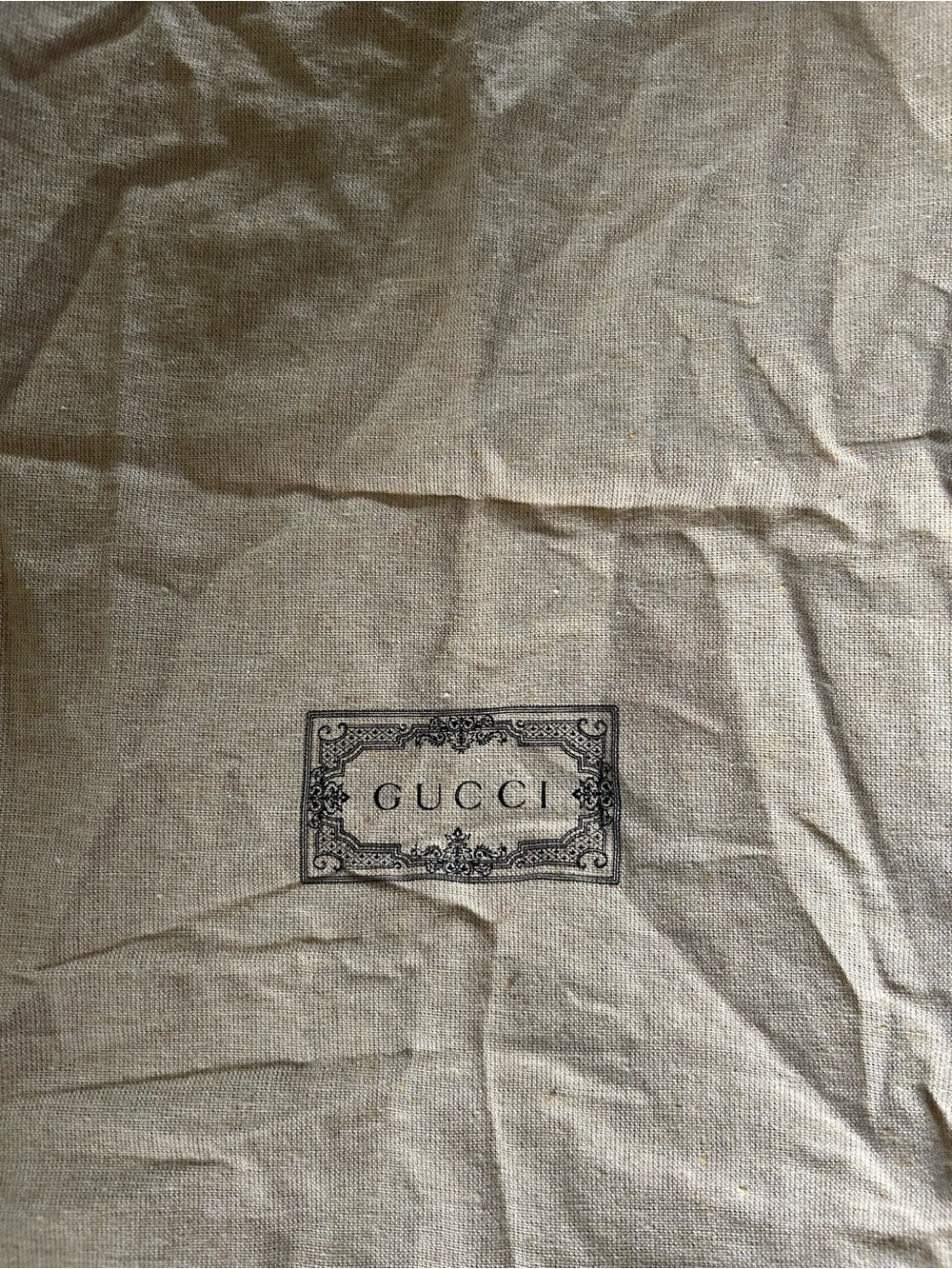 Gucci Tan Dust Bag with Black Logo - Picture 3 of 4